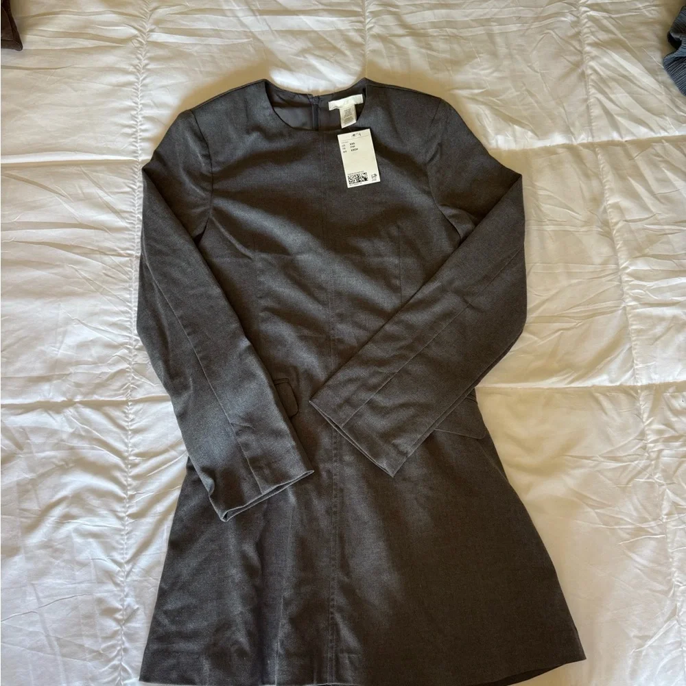H&M Gray Mini Suit Dress - Picture 2 of 2